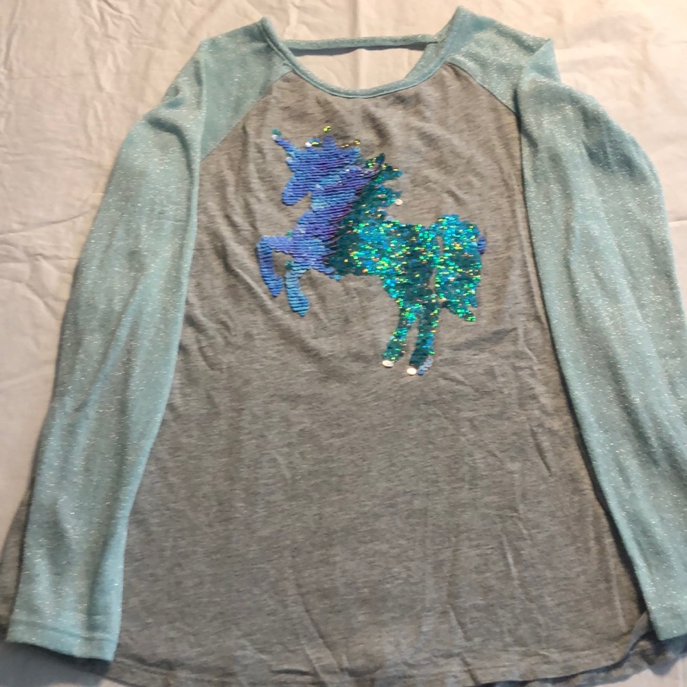Sequin long sleeved shirt